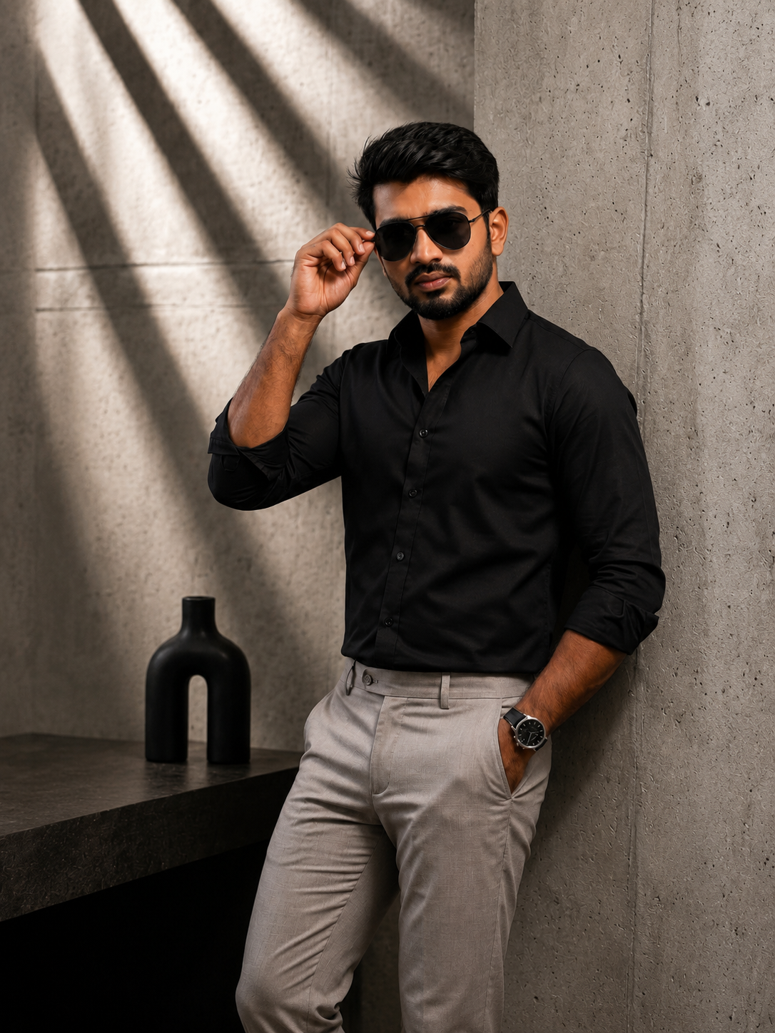 Black Stretch Premium Shirt